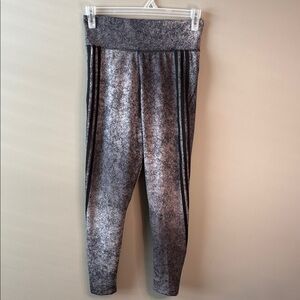 Adidas Aeroready Women's Gray Black Striped 25" Legging